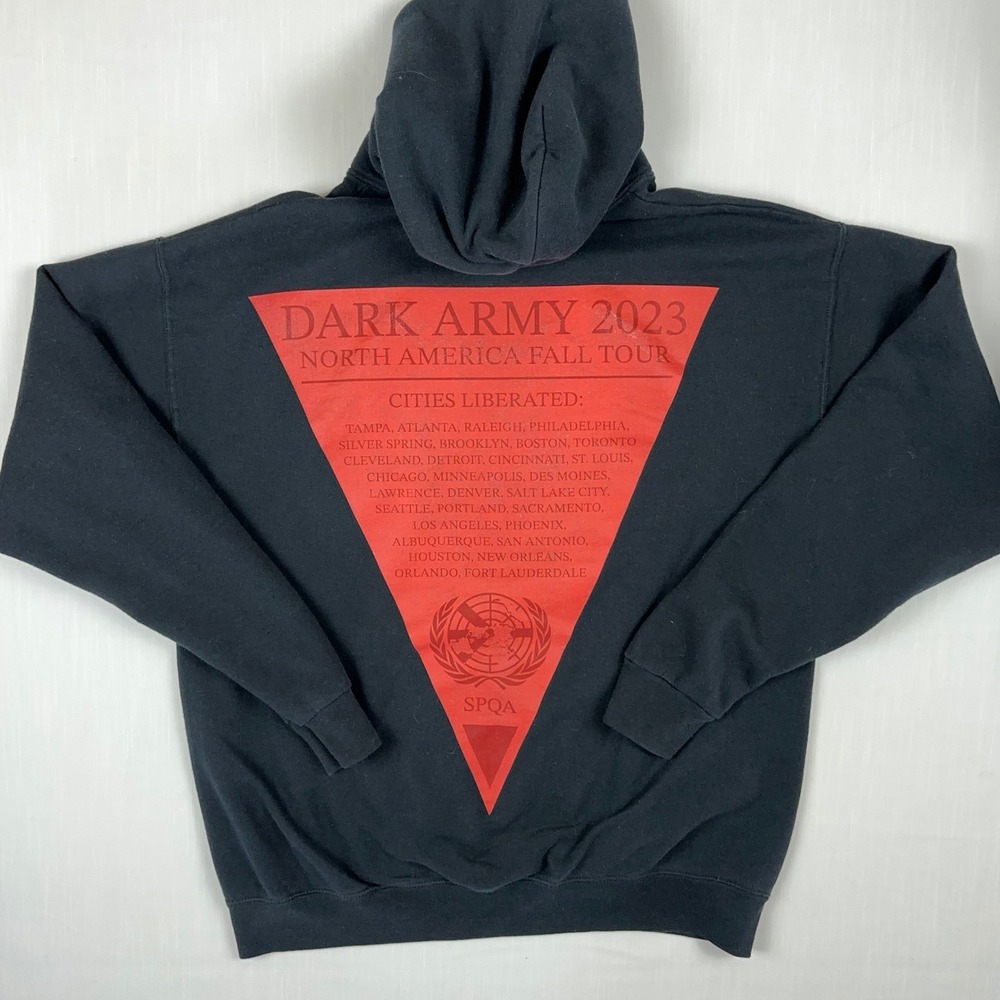 Lil Darkie Small Dark One Dark Army 2023 North America Fall Tour Hoodie Mens L - Picture 2 of 5